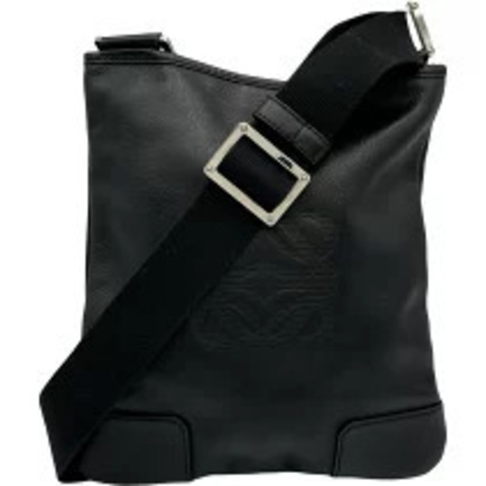 Loewe Anagram Shoulder Bag Black Leather